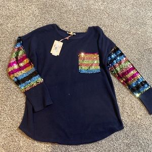 Sequin boutique top NWT